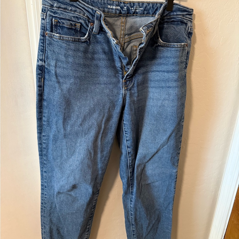 Old Navy Blue Straight Leg Jeans Classic Style
